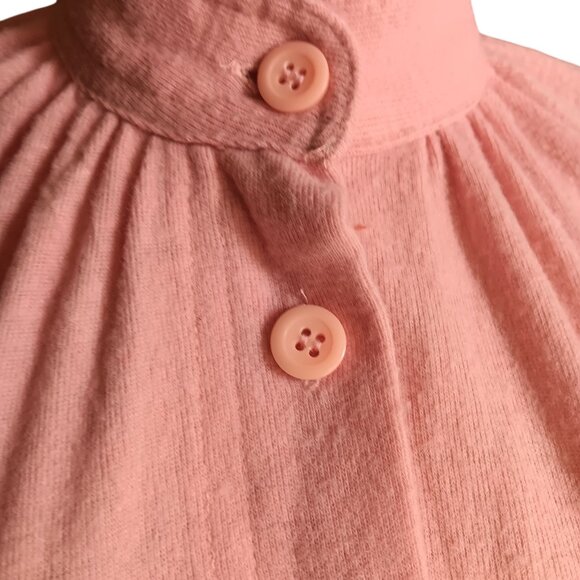 Medium Women's Secretary Top Vintage 70's Challissimo Pink Button-Up Blouse Mom - Picture 3 of 8